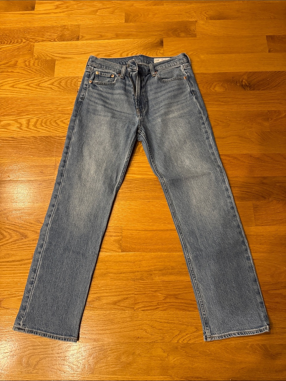 GAP Straight Leg Jeans - Medium Blue Wash